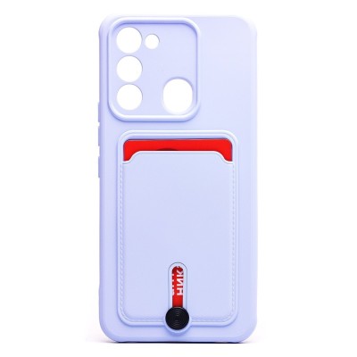 Чехол-накладка для Tecno Spark 8c (светло-фиолетовый) - SC304 с картхолдером