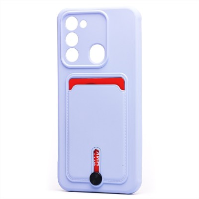 Чехол-накладка для Tecno Spark 8c (светло-фиолетовый) - SC304 с картхолдером