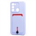 Чехол-накладка для Tecno Spark 8c (светло-фиолетовый) - SC304 с картхолдером