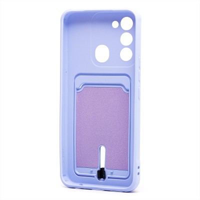 Чехол-накладка для Tecno Spark 8c (светло-фиолетовый) - SC304 с картхолдером