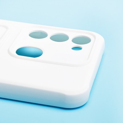 Чехол-накладка для Tecno Spark 8c (белый) - SC304 с картхолдером