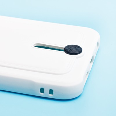 Чехол-накладка для Tecno Spark 8c (белый) - SC304 с картхолдером