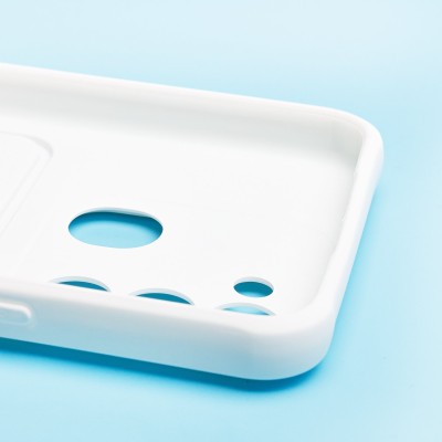 Чехол-накладка для Tecno Spark 8c (белый) - SC304 с картхолдером