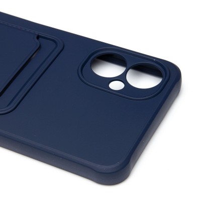 Чехол-накладка для Tecno Spark 9 Pro (темно-синий) - SC304 с картхолдером