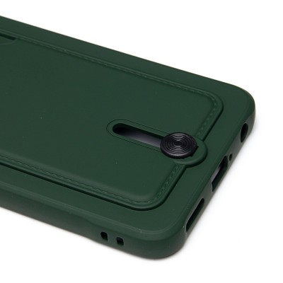 Чехол-накладка для Tecno Spark 9 Pro (темно-зеленый) - SC304 с картхолдером