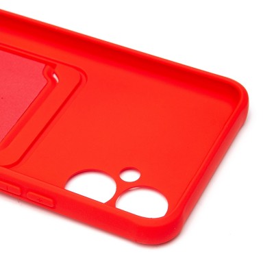 Чехол-накладка для Tecno Spark 9 Pro (красный) - SC304 с картхолдером