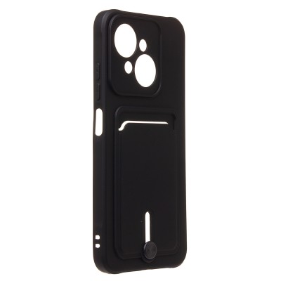 Чехол-накладка для Tecno Spark Go 1 (черный) - SC304 с картхолдером