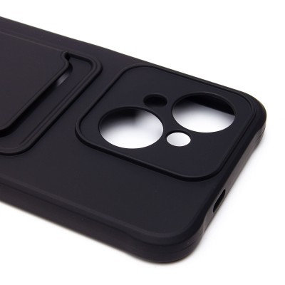 Чехол-накладка для Tecno Spark Go 1 (черный) - SC304 с картхолдером