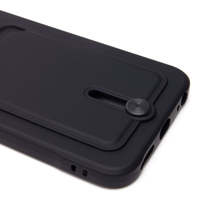 Чехол-накладка для Tecno Spark Go 1 (черный) - SC304 с картхолдером