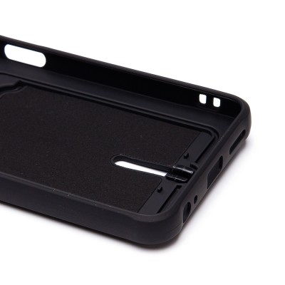 Чехол-накладка для Tecno Spark Go 2024 (черный) - SC304 с картхолдером