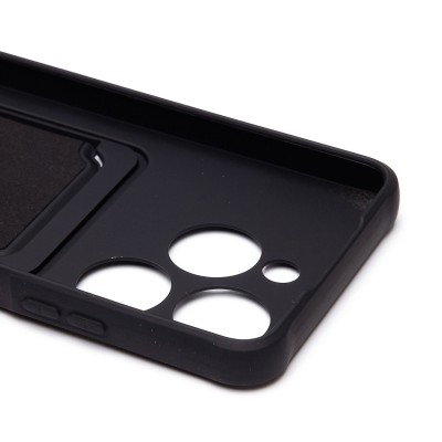 Чехол-накладка для Tecno Spark Go 2024 (черный) - SC304 с картхолдером