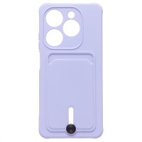 Чехол-накладка для Tecno Spark Go 2024 (светло-фиолетовый) - SC304 с картхолдером