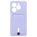 Чехол-накладка для Tecno Spark Go 2024 (светло-фиолетовый) - SC304 с картхолдером