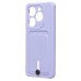 Чехол-накладка для Tecno Spark Go 2024 (светло-фиолетовый) - SC304 с картхолдером