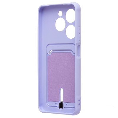Чехол-накладка для Tecno Spark Go 2024 (светло-фиолетовый) - SC304 с картхолдером