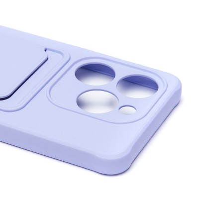 Чехол-накладка для Tecno Spark Go 2024 (светло-фиолетовый) - SC304 с картхолдером