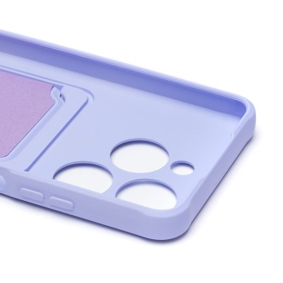 Чехол-накладка для Tecno Spark Go 2024 (светло-фиолетовый) - SC304 с картхолдером