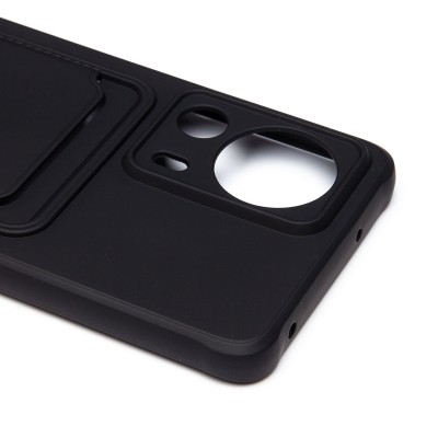 Чехол-накладка для Xiaomi 13 Lite (черный) - SC304 с картхолдером