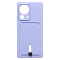 Чехол-накладка для Xiaomi 13 Lite (светло-фиолетовый) - SC304 с картхолдером