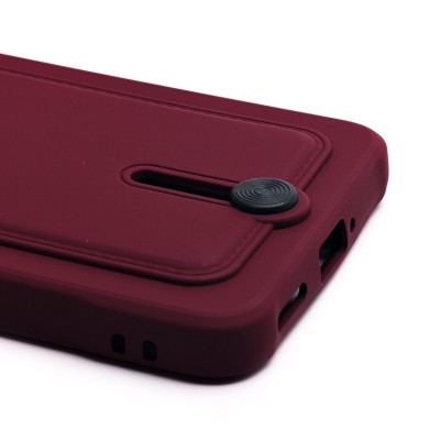 Чехол-накладка для Xiaomi 13T (бордовый) - SC304 с картхолдером
