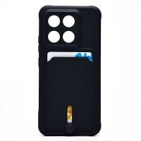 Чехол-накладка для Xiaomi 14 (черный) - SC304 с картхолдером