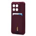 Чехол-накладка для Xiaomi 14 (бордовый) - SC304 с картхолдером