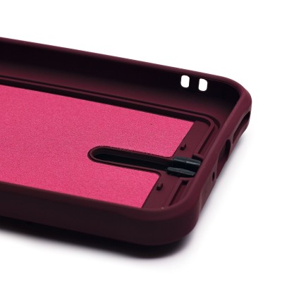 Чехол-накладка для Xiaomi 14 (бордовый) - SC304 с картхолдером