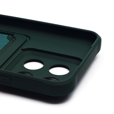 Чехол-накладка для Xiaomi 14 (темно-зеленый) - SC304 с картхолдером