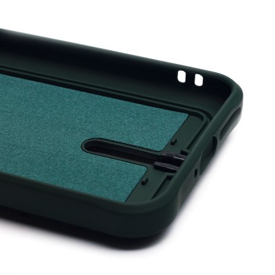 Чехол-накладка для Xiaomi 14 (темно-зеленый) - SC304 с картхолдером