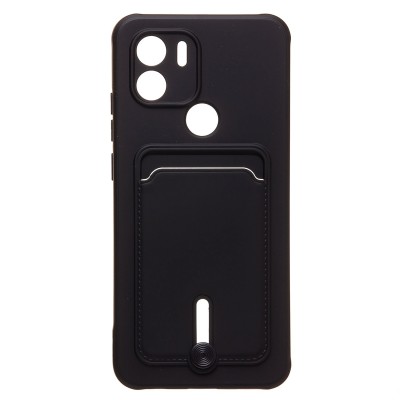 Чехол-накладка для Xiaomi Poco C50 (черный) - SC304 с картхолдером