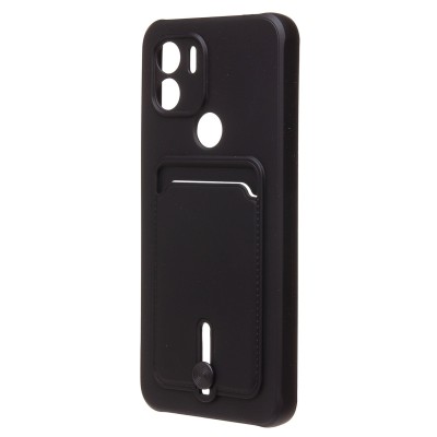 Чехол-накладка для Xiaomi Poco C50 (черный) - SC304 с картхолдером