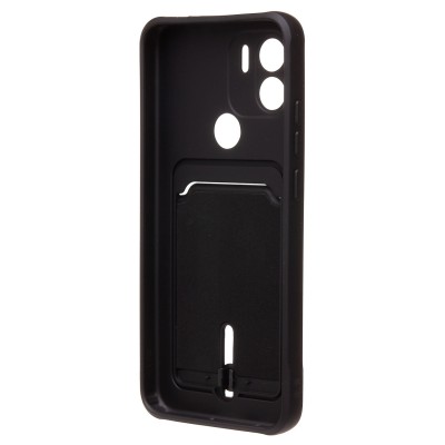 Чехол-накладка для Xiaomi Poco C50 (черный) - SC304 с картхолдером