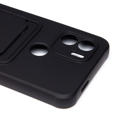 Чехол-накладка для Xiaomi Poco C50 (черный) - SC304 с картхолдером