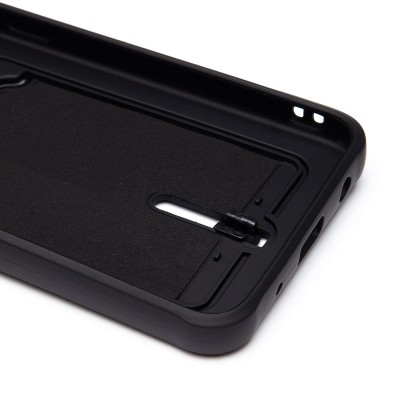 Чехол-накладка для Xiaomi Poco C50 (черный) - SC304 с картхолдером