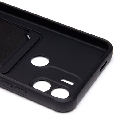 Чехол-накладка для Xiaomi Poco C50 (черный) - SC304 с картхолдером