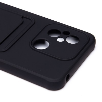 Чехол-накладка для Xiaomi Poco C55 (черный) - SC304 с картхолдером
