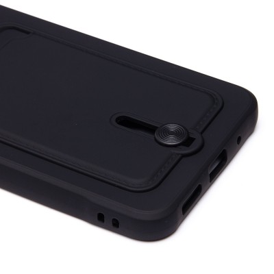 Чехол-накладка для Xiaomi Poco C55 (черный) - SC304 с картхолдером