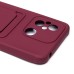 Чехол-накладка для Xiaomi Poco C55 (бордовый) - SC304 с картхолдером