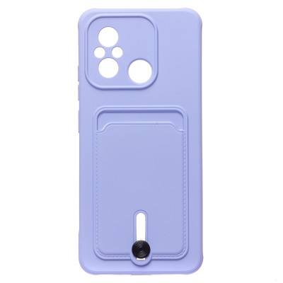 Чехол-накладка для Xiaomi Poco C55 (темно-фиолетовый) - SC304 с картхолдером