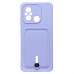 Чехол-накладка для Xiaomi Poco C55 (темно-фиолетовый) - SC304 с картхолдером