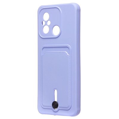 Чехол-накладка для Xiaomi Poco C55 (темно-фиолетовый) - SC304 с картхолдером