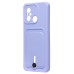 Чехол-накладка для Xiaomi Poco C55 (темно-фиолетовый) - SC304 с картхолдером