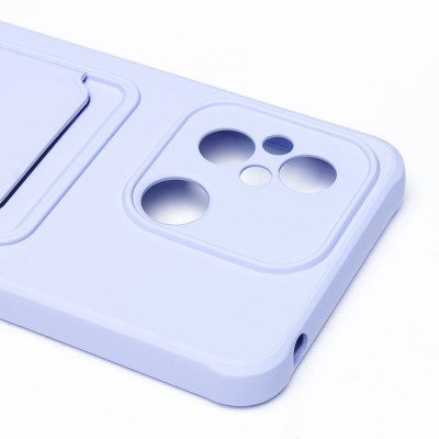Чехол-накладка для Xiaomi Poco C55 (темно-фиолетовый) - SC304 с картхолдером