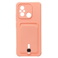 Чехол-накладка для Xiaomi Poco C55 (светло-розовый) - SC304 с картхолдером
