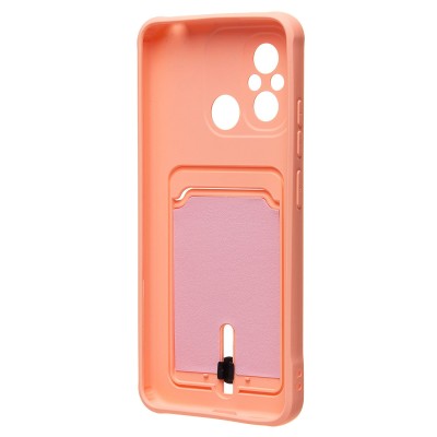 Чехол-накладка для Xiaomi Poco C55 (светло-розовый) - SC304 с картхолдером