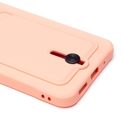 Чехол-накладка для Xiaomi Poco C55 (светло-розовый) - SC304 с картхолдером