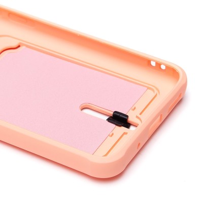 Чехол-накладка для Xiaomi Poco C55 (светло-розовый) - SC304 с картхолдером