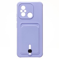 Чехол-накладка для Xiaomi Poco C55 (светло-фиолетовый) - SC304 с картхолдером
