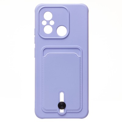 Чехол-накладка для Xiaomi Poco C55 (светло-фиолетовый) - SC304 с картхолдером