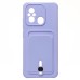 Чехол-накладка для Xiaomi Poco C55 (светло-фиолетовый) - SC304 с картхолдером